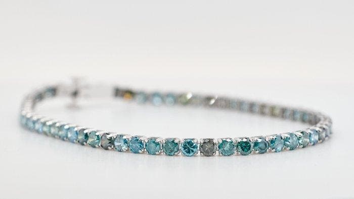 Zonder minimumprijs - Armband - 18 karaat Witgoud - 5.81ct., Bijoux, Sacs & Beauté, Bracelets