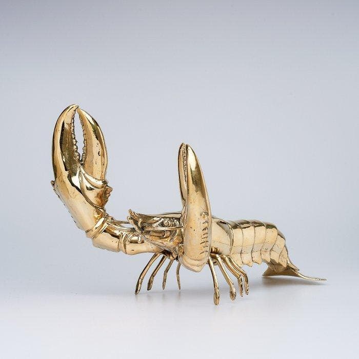 sculptuur, Large Lobster Sculpture - 21 cm - Brons, Antiquités & Art, Art | Objets design