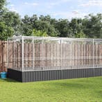 vidaXL Volière met verlengstuk 832x207x212 m staal, Verzenden