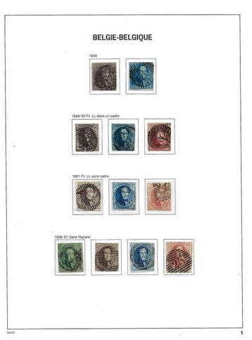 België 1849/1878 - Klassieke periode , Leopold I + II ( davo, Postzegels en Munten, Gestempeld