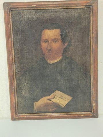Scuola Lombarda (XVIII) - Ritratto di prelato, Antiek en Kunst