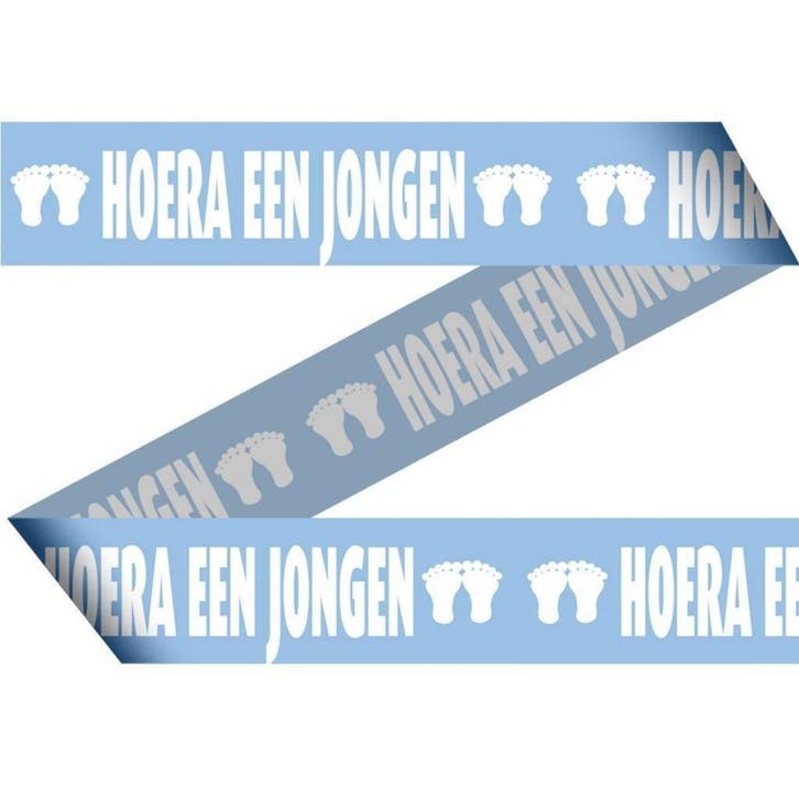 Geboorte Afzetlint Jongen 15m, Hobby en Vrije tijd, Feestartikelen, Nieuw, Verzenden