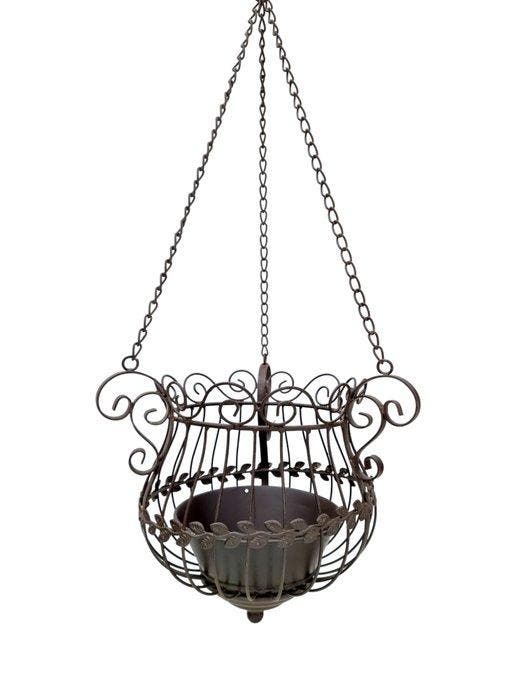 Flower basket - Mand - IJzer, Antiquités & Art, Art | Objets design
