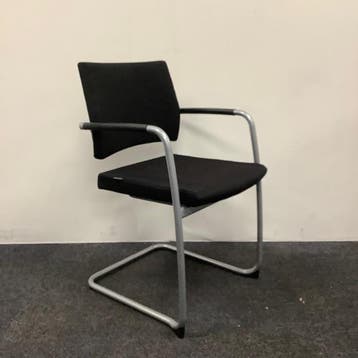 complete set van 4 stuks Ahrend vergaderstoelen,, Gebruikt, Zwart