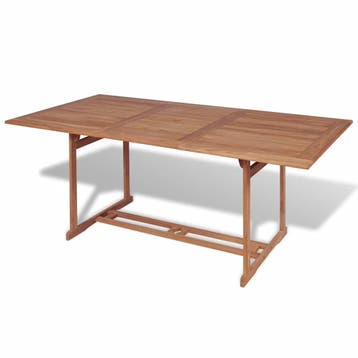 vidaXL Tuintafel 180x90x75 cm massief teakhout, Jardin & Terrasse, Verzenden