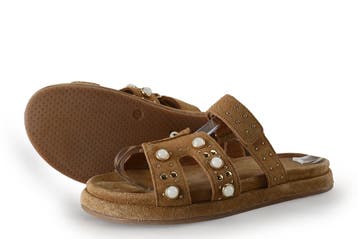 Manfield Muiltjes in maat 37 Cognac, Overige kleuren, Verzenden, Manfield, Gedragen
