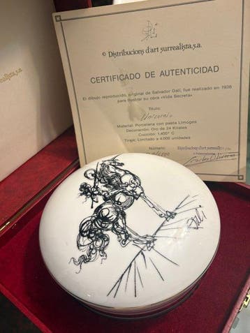 Salvador Dalí (after) - Bol - Porcelaine - licorne