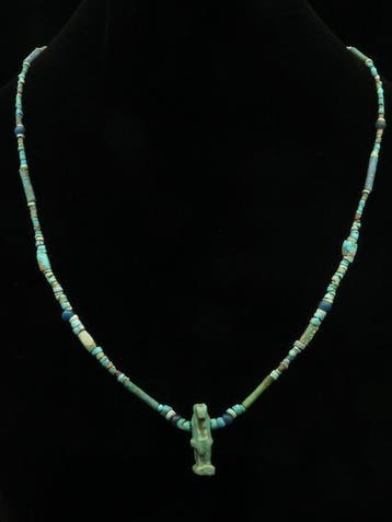 Oud-Egyptisch Ketting gemaakt van turkoois, glas en