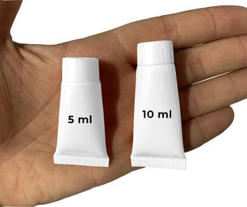Set van 50 hervulbare, lege tubes (10 ml, wit), Verzenden, Nieuw