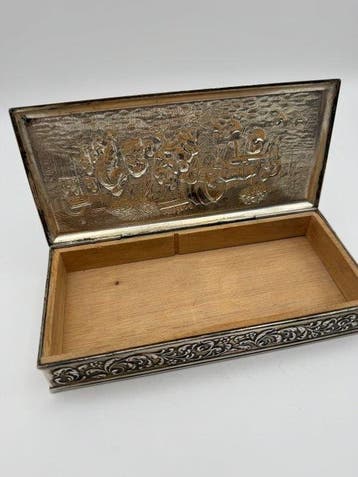 Hendrik Hooijkaas - Lepeldoos - .835 zilver, Antiek en Kunst