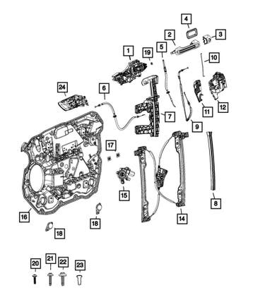 Front Door Carrier Plate Panel, LH - RAM 1500 2019-2023, Ophalen of Verzenden