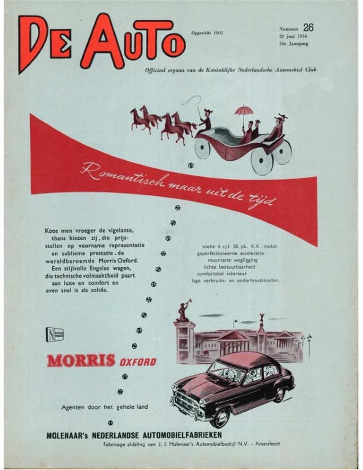 1956 DE AUTO MAGAZINE 26 NEDERLANDS, Boeken, Auto's | Folders en Tijdschriften