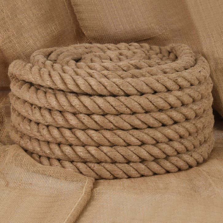 vidaXL Touw 5 m lang 40 mm dik jute, Doe-het-zelf en Bouw, IJzerwaren en Bevestigingsmiddelen, Nieuw, Verzenden