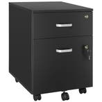 tectake Rolcontainer Vagur, 2 afsluitbare lades - zwart, Verzenden, Nieuw