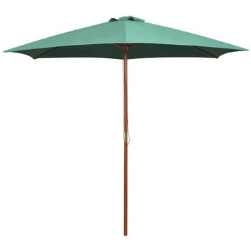 vidaXL Parasol 270x270 cm houten paal groen, Verzenden