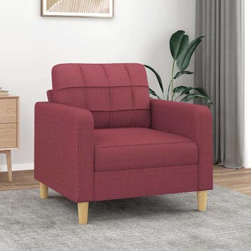 Fauteuil moderne rouge vin - 40% de remise jusqua epuise..., Verzenden, Nieuw