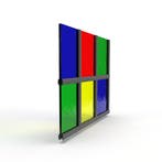 Enkel glas in lood gekleurd, Verzenden, Nieuw