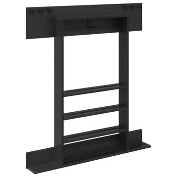 vidaXL Biljartkeu-stand Bewerkt hout 93 x 12 x 103 cm Zwart, Verzenden