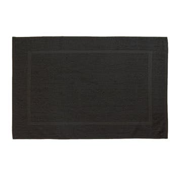 Badmat Zwart 50x75cm 100% Katoen 500 GSM - Treb TT, Huis en Inrichting, Verzenden, Nieuw, Overige kleuren, Badmat