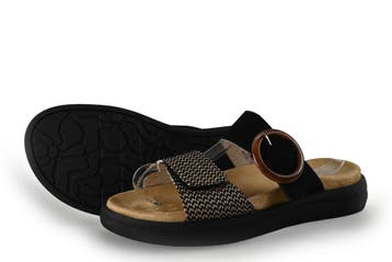 Remonte Slippers in maat 40 Zwart, Kleding | Dames, Schoenen, Slippers, Verzenden, Zwart, Remonte