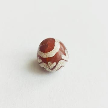 Oud-Birmese, Pyu-staten Geëtst agat XS-kraal-talisman met