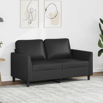 vidaXL Tweezitsbank / zetel 120 cm kunstleer zwart, Verzenden