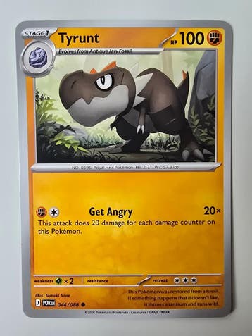 TYRUNT (PERFECT ORDER 044/088) (TRADING CARD), Gebruikt
