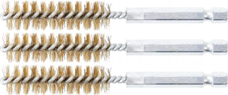 Bgs Technic Messingborstel 13 mm 6,3 mm (1/4) 3-dlg, Auto-onderdelen, Banden en Velgen, Verzenden