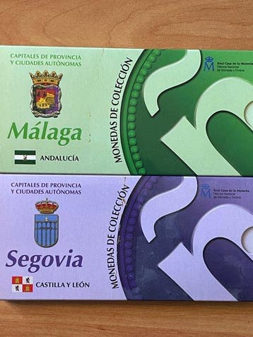Espagne. 5 Euro 2012 Malaga + Segovia (2 coins) Proof