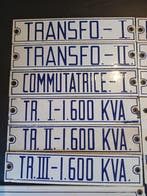 Gros lot de 20 plaques emaillées industrielles - Plaque