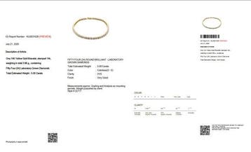 Zonder minimumprijs - Tennis armband - 14 karaat Geel goud -