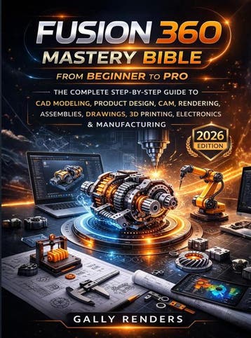 Fusion 360 Mastery Bible From Beginner To Pro | Nieuw, Verzenden, Gally Renders