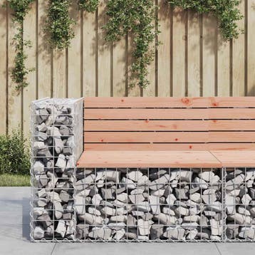 vidaXL Tuinbank schanskorfontwerp 92x71x65,5 cm massief, Verzenden, Nieuw