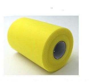Lint Tule C45 Fluor Yellow 15 cm rol 22 meter, Nieuw