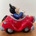 Disney - Beeldje - Mickey Mouse Piggy Bank in Car - Retro, Nieuw