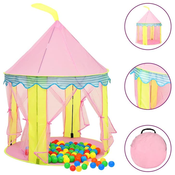 vidaXL Kinderspeeltent met 250 ballen 100x100x127 cm roze, Kinderen en Baby's, Speelgoed | Buiten | Speeltoestellen, Nieuw, Verzenden