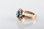 Ring - 18 karaat Geel goud Turquoise - Turquoise, Nieuw