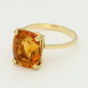 Bague - 18 carats Or jaune - Citrien, Nieuw