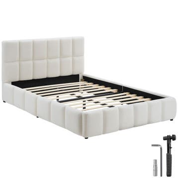 Stoffen bed Shirley met lattenbodem, draagkracht 250 kg, Verzenden, Nieuw