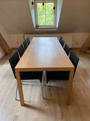 Vitra - Maarten Van Severen - Eettafel - T88W tafel, 8 x .03