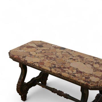Table basse - Bois doré, Marbre - Séc. XIX