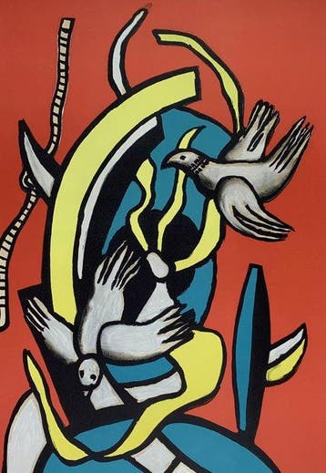 Fernand Léger (after) - Les Oiseaux - Birds - Vögel -, Antiquités & Art
