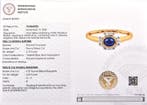 Ring - 14 karaat Geel goud - 0.95ct. tw. Saffier - Diamant