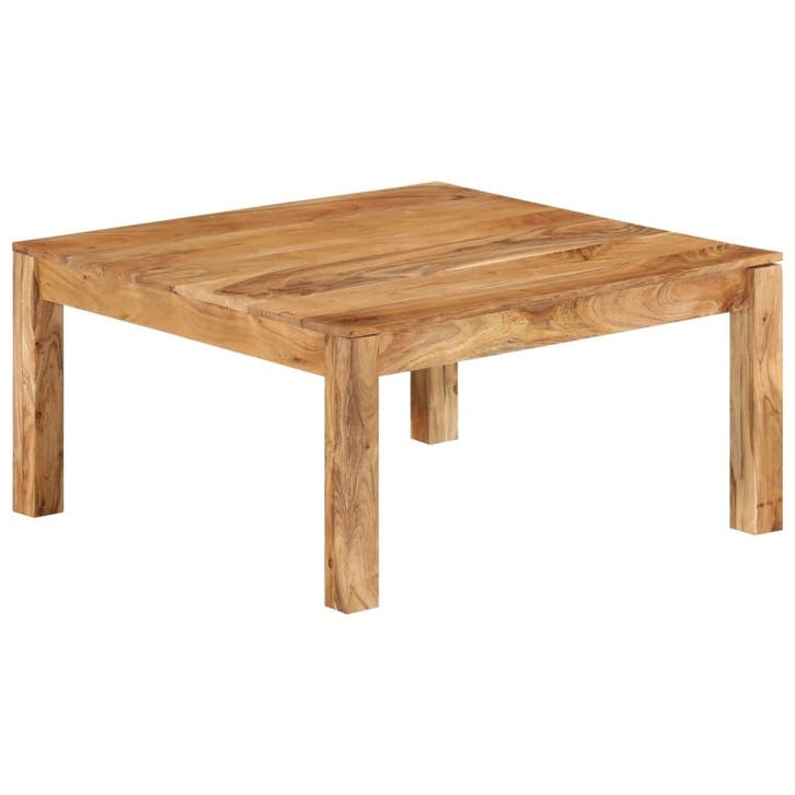 vidaXL Salontafel 80x80x40 cm massief acaciahout, Huis en Inrichting, Tafels | Salontafels, Nieuw, Verzenden