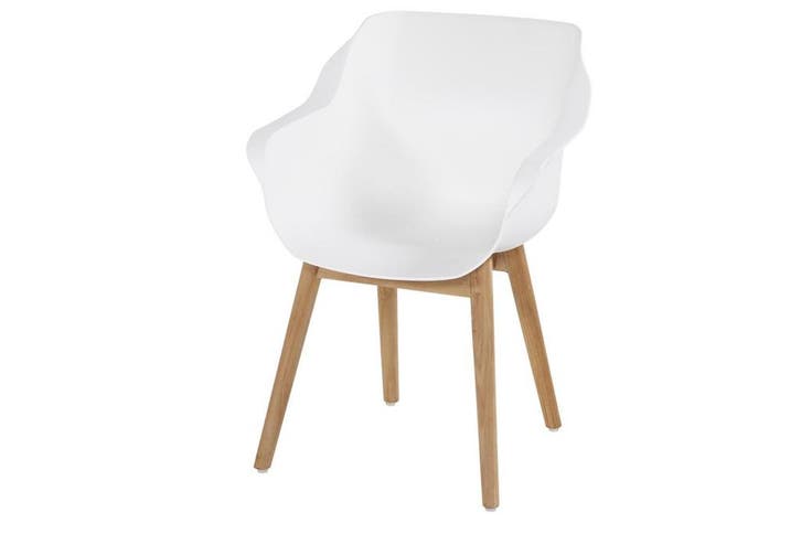 Hartman Sophie Element tuinstoel royal white met teak frame, Tuin en Terras, Tuinsets en Loungesets