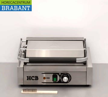 HCB RVS Contactgrill Paninigrill Grill Glad/glad 230V Horeca, Zakelijke goederen, Ophalen of Verzenden, Nieuw in verpakking