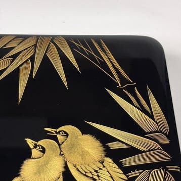 Wajima Lacquerware - Boîte - Laque dorée, Bois - Motif