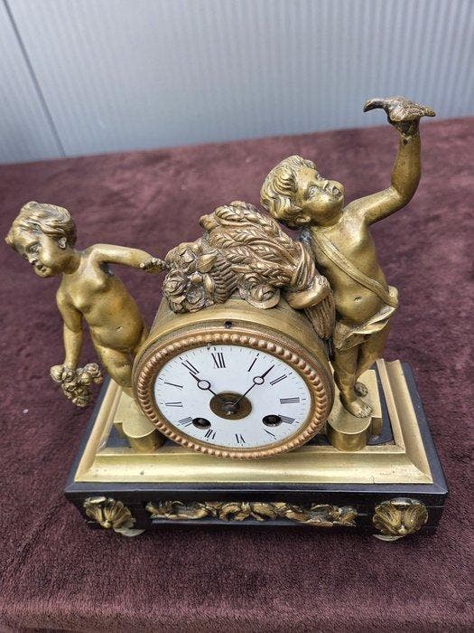 Pendule de cheminée - Bronze - 1850-1900, Antiquités & Art, Antiquités | Horloges