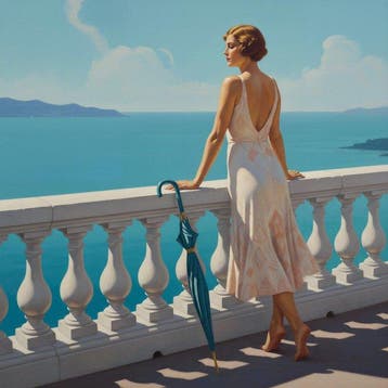 Le Yack - The Green Parasol - Hand signed
