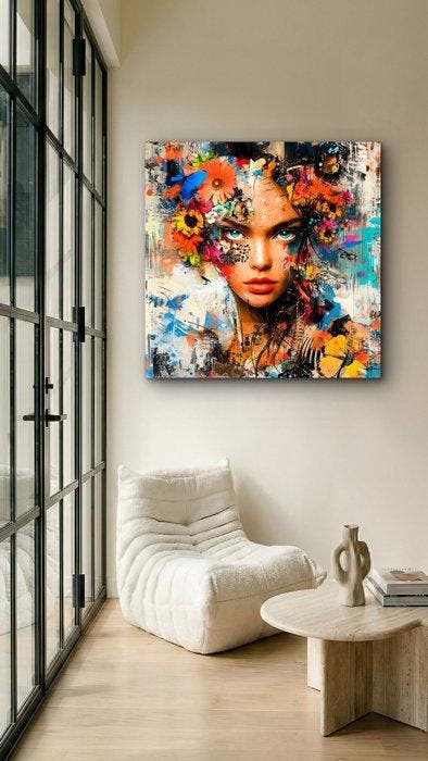 PLM-Art - Tropical Woman, Antiek en Kunst, Kunst | Designobjecten